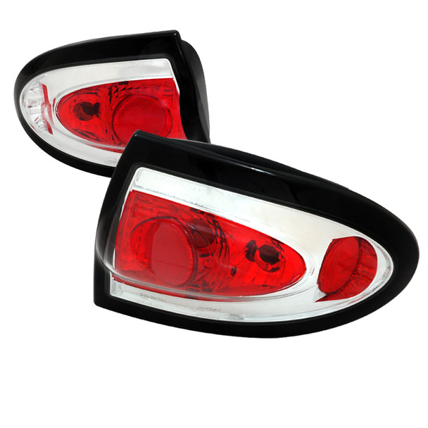 2003-2005 Chevrolet Cavalier Tail Lights (Chrome Housing/Clear Lens)