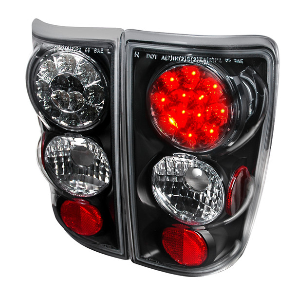 1995-2004 Chevrolet Blazer/S10 GMC Jimmy/Envoy Oldmosbile Bravada LED Tail Lights (Matte Black Housing/Clear Lens)