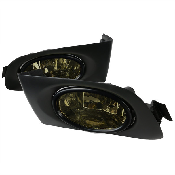 2001-2003 Honda Civic Coupe/Sedan 12V/55W H11 Fog Lights Kit (Chrome Housing/Smoke Lens)