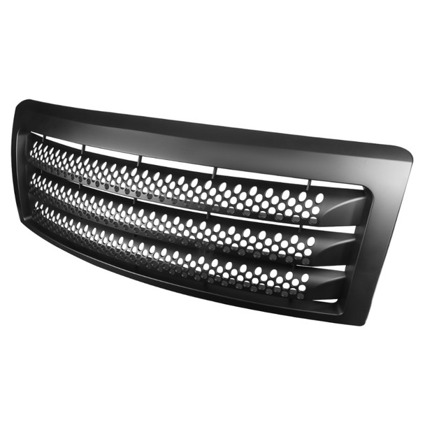 2009-2014 Ford F-150 Matte Black ABS Round Hole Grille