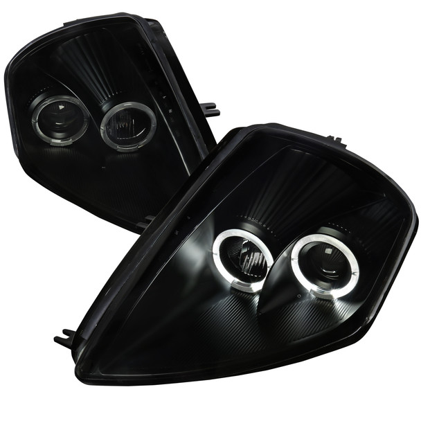 2000-2005 Mitsubishi Eclipse Dual Halo Projector Headlights (Black Housing/Smoke Lens)