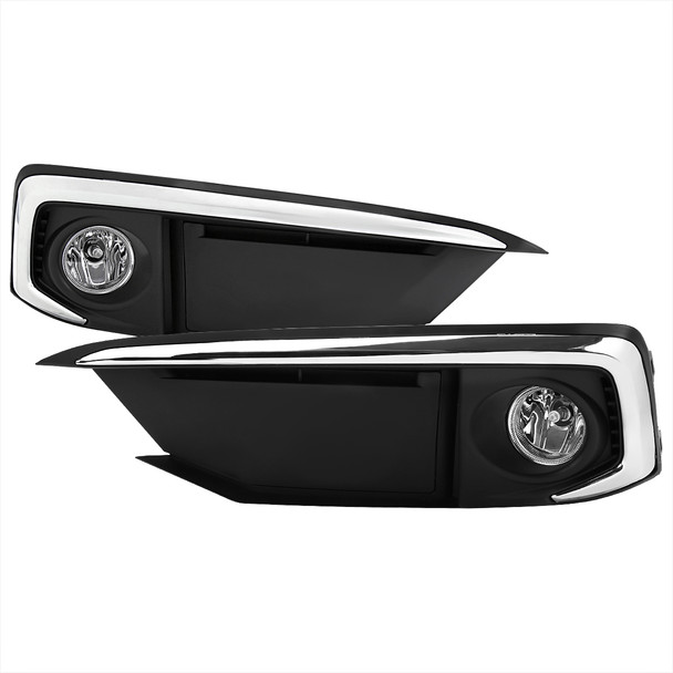 2019-2020 Honda Civic Sedan/Coupe H11 Fog Lights Kit (Chrome Housing/Clear Lens)