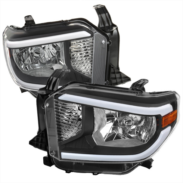 2014-2021 Toyota Tundra LED Bar Factory Style Headlights (Matte Black Housing/Clear Lens)