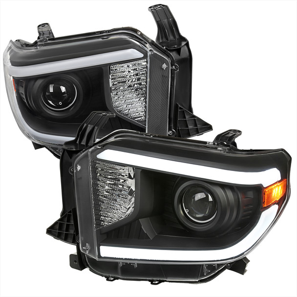 2014-2021 Toyota Tundra LED Projector Headlights (Matte Black Housing/Clear Lens)