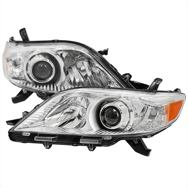 2011-2020 Toyota Sienna Projector Headlights (Chrome Housing/Clear Lens)