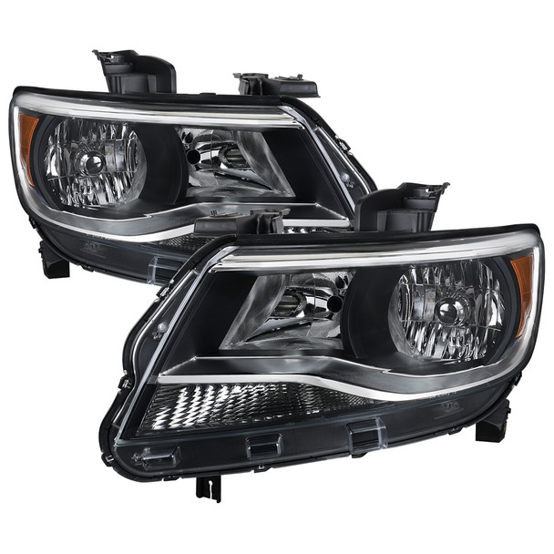 2015-2022 Chevrolet Colorado Factory Style Headlights (Black Chrome Housing / Clear Lens)