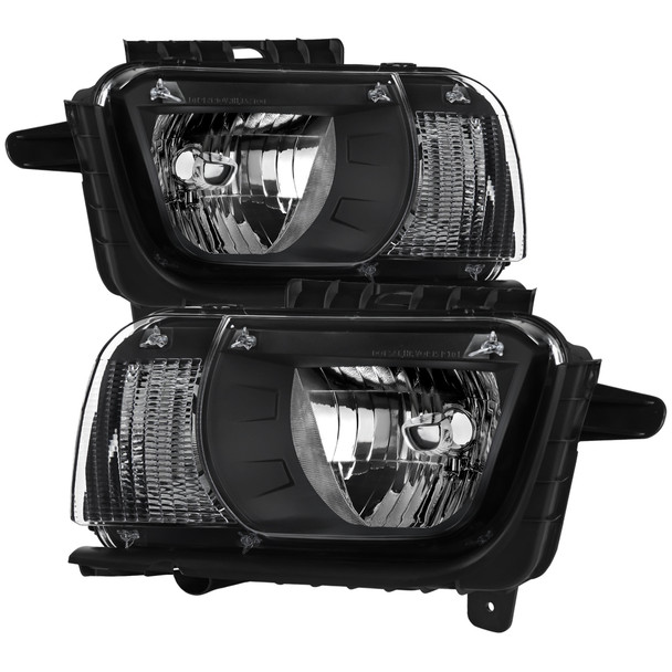 2010-2013 Chevrolet Camaro Factory Style Halogen Headlights (Matte Black Housing / Clear Lens)