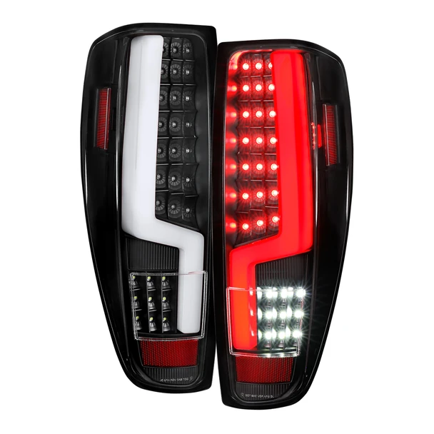 2004-2012 Chevrolet Colorado / GMC Canyon LED Tail Lights with White LED Bar (Black Housing / Clear Lens)