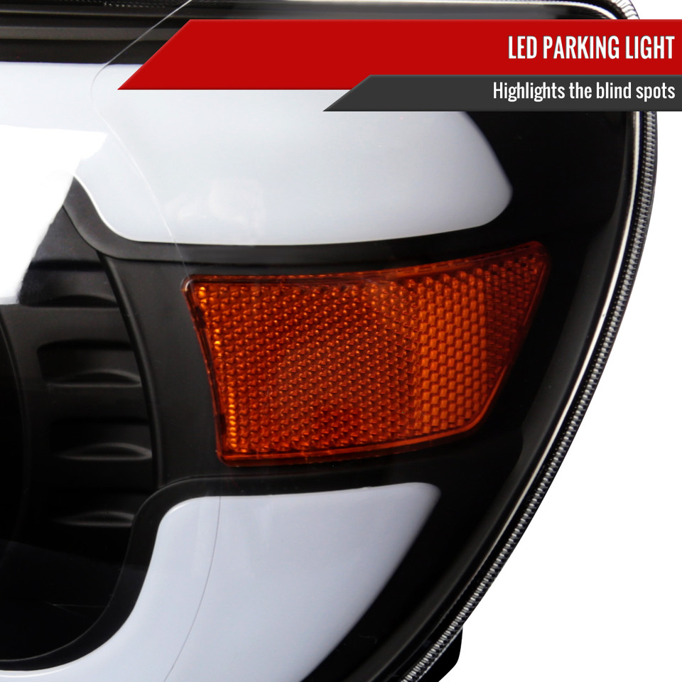 Fit For 2005-2011 Toyota Tacoma Clear Lens Black Dual LED Projector Headlights E - Foto 5