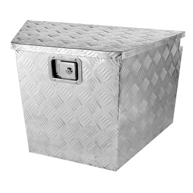 LABLT 29x17x18 Aluminum Tool Box – Tongue Mount For RV, Camper, Dump Trailer – Silver, Lockable