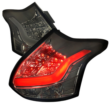 2012-2014 Ford Focus Hatchback LED Tail Lights (Chrome Housing