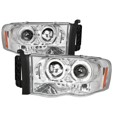 ヘッドライト 2002-2005 Dodge Ram Dual Halo Projector Headlight +