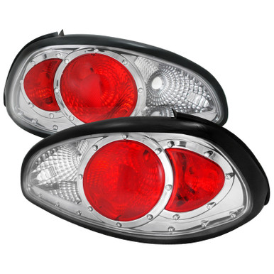 1997-2003 Pontiac Grand Prix Tail Lights (Chrome Housing/Clear Lens ...