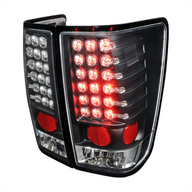 2004-2015 Nissan Titan LED Tail Lights (Matte Black Housing/Clear