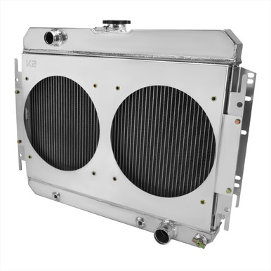 1963-1968 Chevrolet Impala/Biscayne/Caprice/Bel Air/El Camino/Chevelle 3  Row Radiator with Dual Fan Shroud - Spec-D Tuning