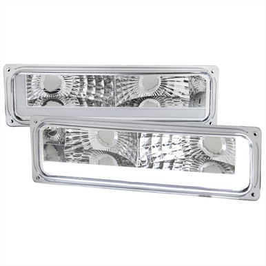 [LED DRL Strip] For 94-98 Chevy C10 C/K 1500 Headlight Bumper Corner Lamp Black - Foto 8