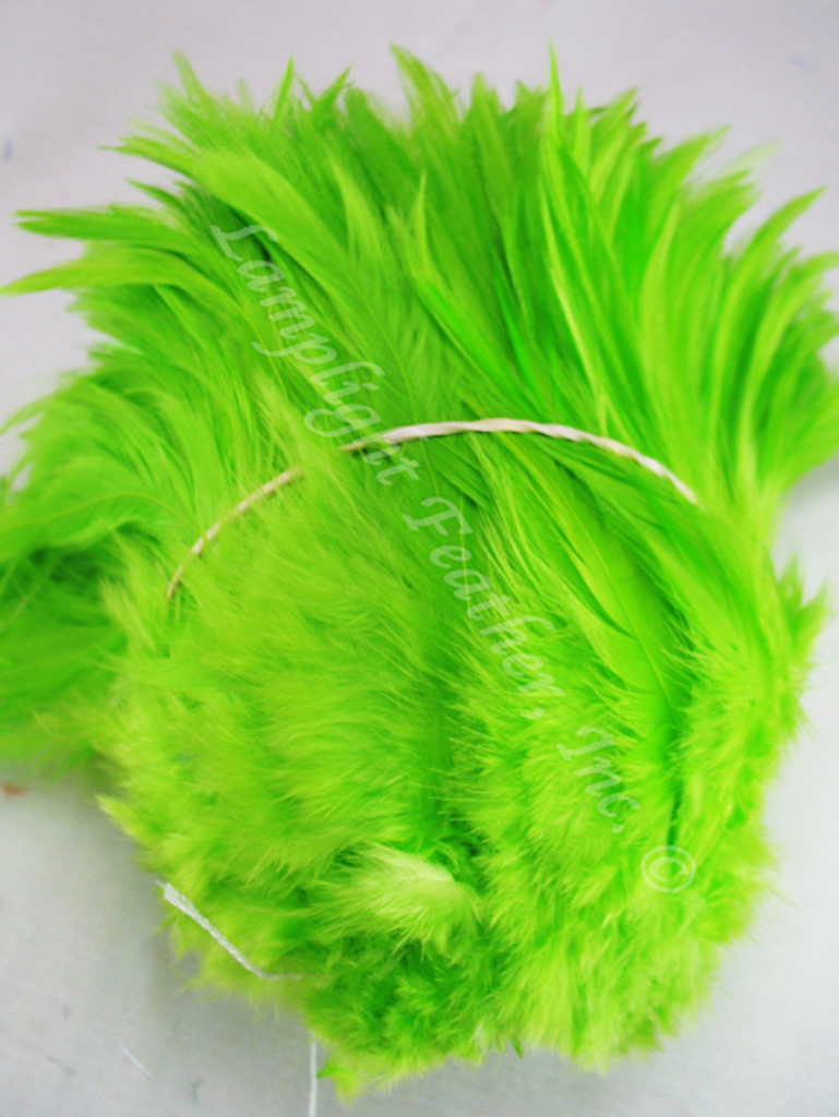 Lime Saddle Long 5-7 inch Strung per Ounce