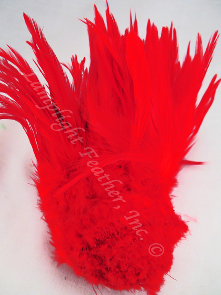 RED Rooster Saddle Feathers 4 - 5 Inch Per ounce