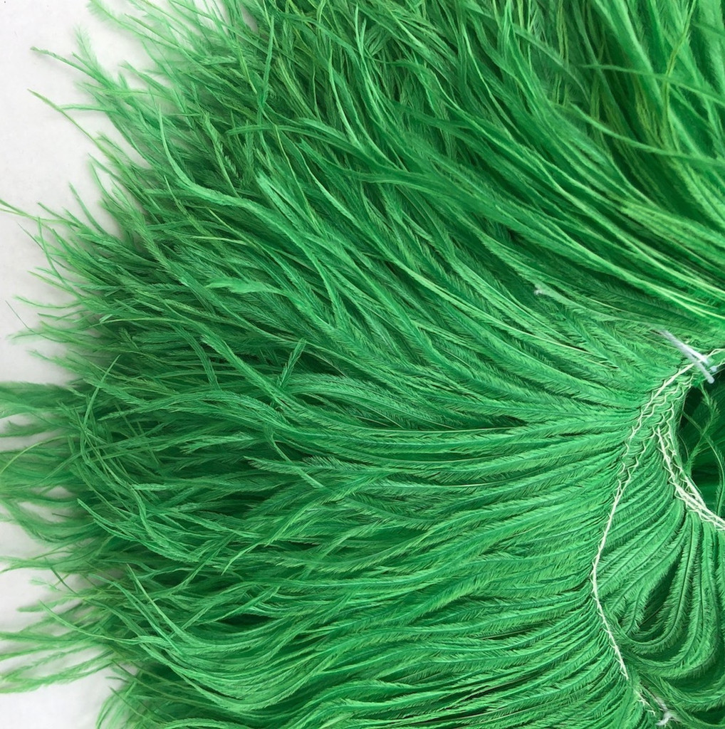 Green Premium Ostrich Fringe 5-6 inch 