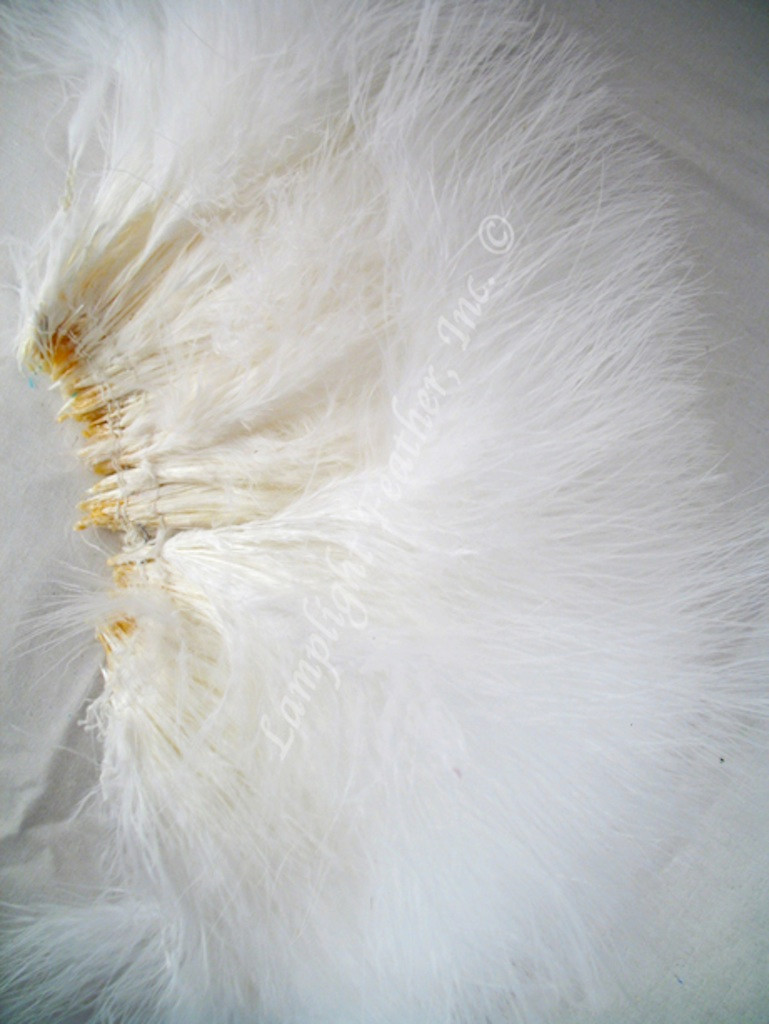 White Turkey Marabou Feathers 4-5 Inch per Ounce