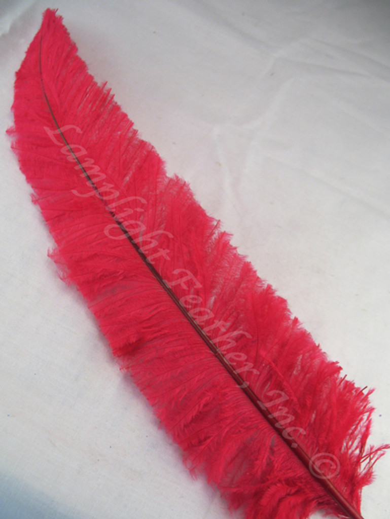 OSTRICH NANDU, SHORT, Red, 8-12 inch per Each