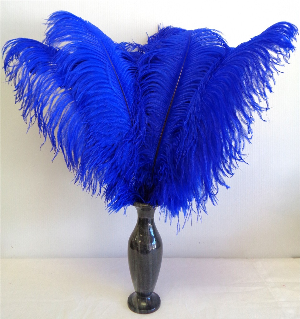 Blue Ostrich Feather 16 20 Inch Long Per Each