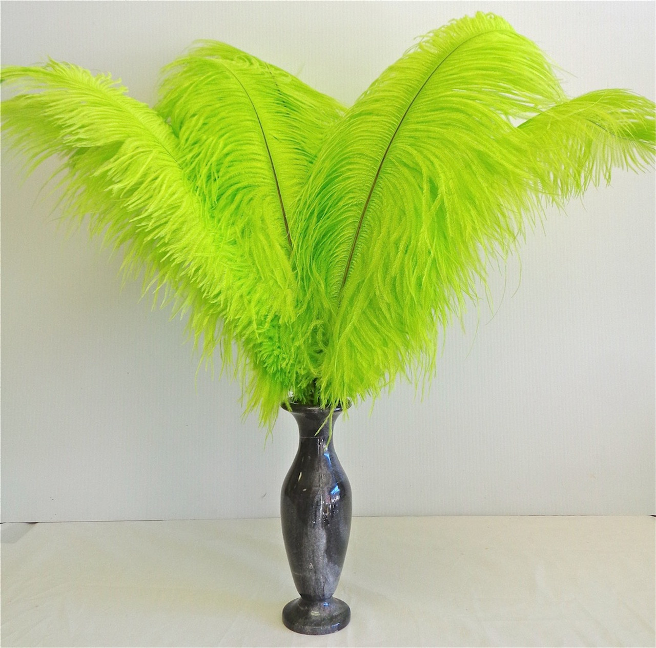 Lime Ostrich Feather 16 20 Inch Long Per Each