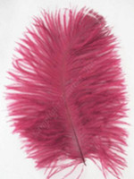 Burgundy Mini Ostrich Feathers 5-8 Inch per 25