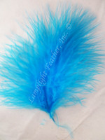 Turquoise Turkey Marabou Feathers 4-5 Inch per Ounce