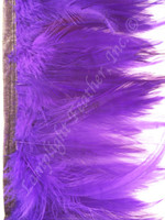 Feather Trim, Hackle, Purple, 3-5 inch, per yard