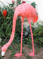 Flamingo Decorative Artificial Bird, HEAD DOWN, EXTRA LARGE,  15 inches tall, per 1 flamingo