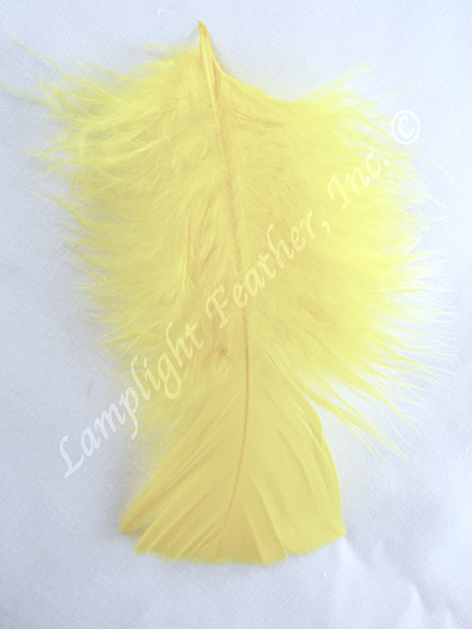 Pastel Yellow Craft Feathers Turkey Plumage per Ounce - LAMPLIGHT