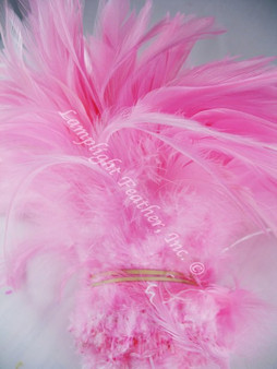 Candy Pink Rooster Saddle Feathers 4 - 5 Inch Per ounce