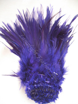 PURPLE Rooster Saddle Feathers 4 - 5 Inch Per ounce