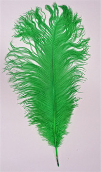 Green Ostrich Feather,  long ostrich feather