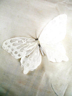 White Monarch Butterflies 4.5 inch size per set of SIX