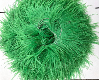 Green Premium Ostrich Fringe 5-6 inch per FOOT