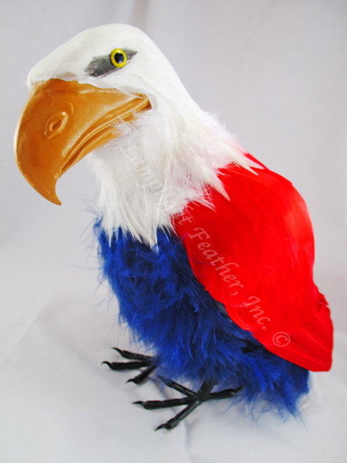 ARTIFICIAL BIRD, Bald Eagle, Red, White and Blue, 10 inch per Each