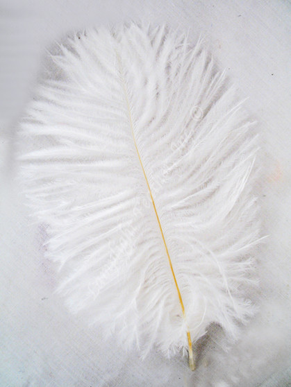 White Mini Ostrich Feathers 5-8 Inch per Dozen