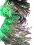 ROOSTER Schlappen Feathers half bronze dyed Green, per foot