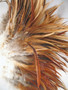 ROOSTER Saddle Feathers, strung, Furnace Brown, per foot