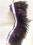 Feather Trim Saddle Hackle Furnace dyed Wine C