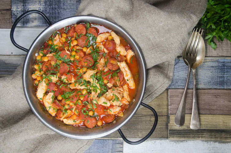 Recipe for Pressure Cooker Chicken and Chorizo Stew