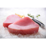 Yellow-fin Tuna Steaks Frozen on ice
