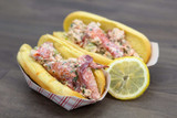 two Wholey's lobster rolls.