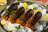 lobster tails on ice lobster tails on ice