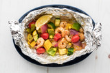 Garlic Butter Shrimp & Veggie Foil Packet Meal