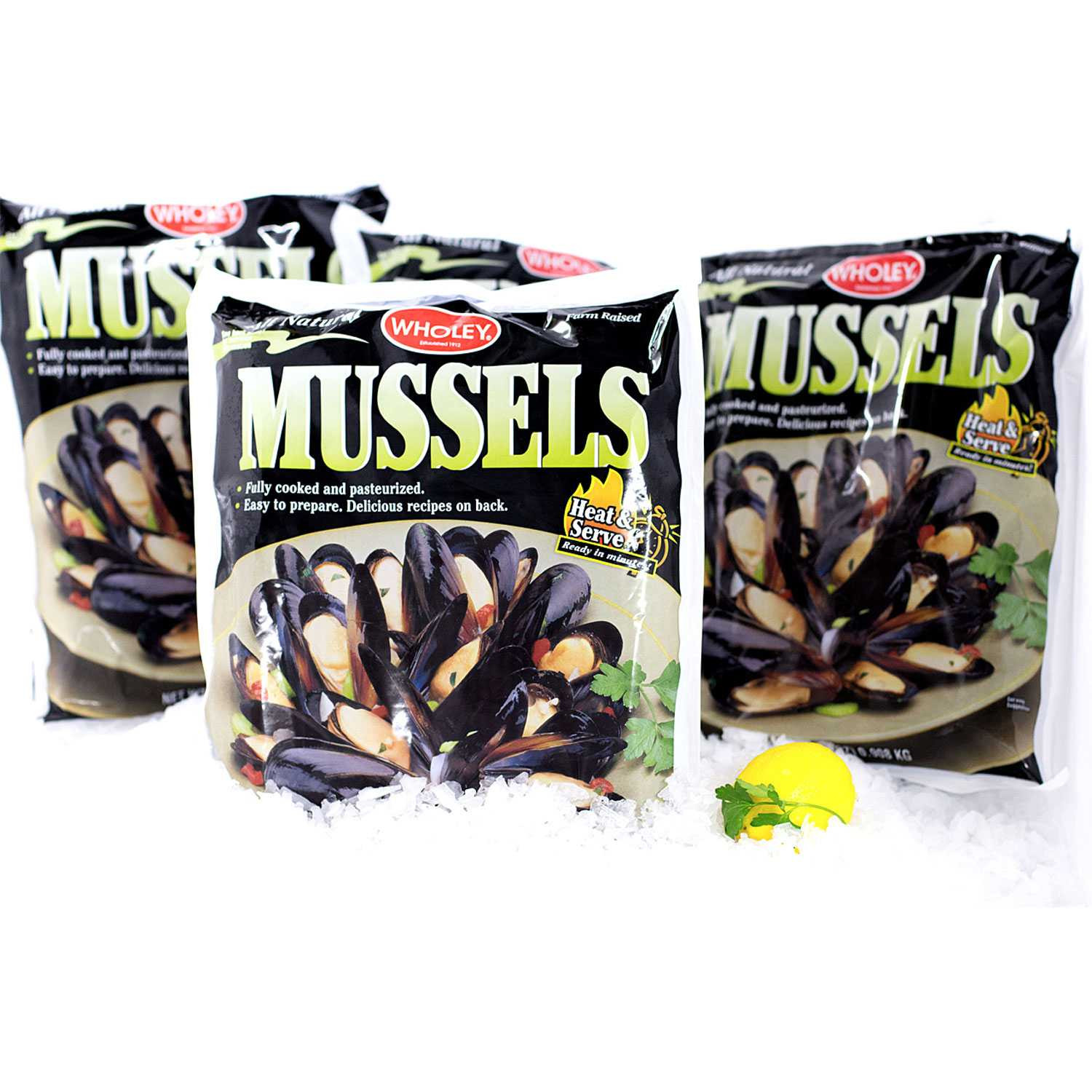 Mussels Fully Cooked, Frozen (4 Lb.) Robert Wholey Company