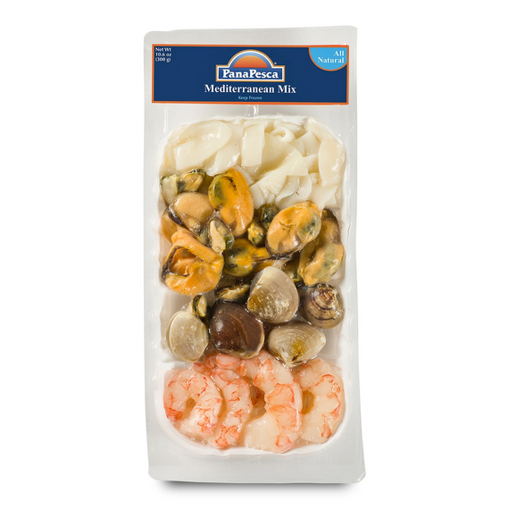 Panapesca packaging of Mediterranean Mix