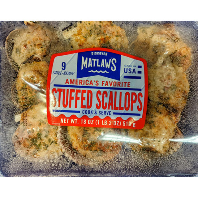 18 Frozen Stuffed Scallops 18 Frozen Stuffed Scallops